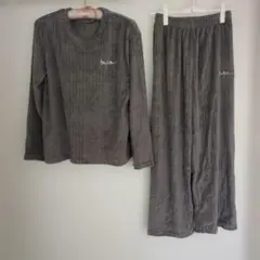 グレー フリース ルームウェアセット フリーサイズ