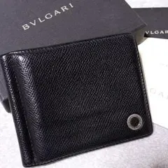 BVLGARI ブルガリマン マネークリップ サークルロゴ 内側青色 ブラックのサムネイル