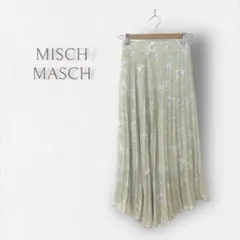 a002S【Misch Masch/ミッシュマッシュ】花柄 プリーツスカート