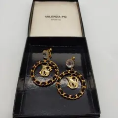 7-146 VALENZA PO ゴールドチェーンフープイヤリング
