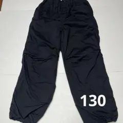 ユニクロ　暖パン　ブラック　ゴムウエスト長パンツ 130