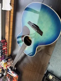Morris アコースティックギター ブルーグラデーション - メルカリ