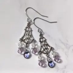 No.483 シャンデリアピアス シルバー ハンドメイド