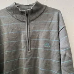 アディダスゴルフウェア メンズ ハーフジップセーター サイズO （XL）