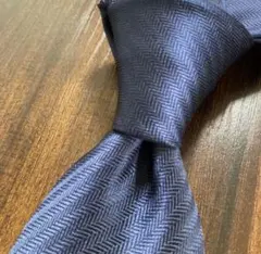 P.S.FA パーフェクトスーツファクトリー ネクタイ ネイビー ストライプ