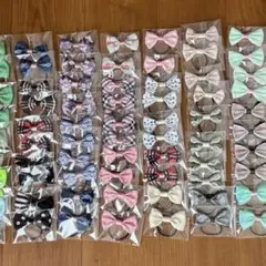 【新品】ヘアアクセサリー100個 まとめ売り ハンドメイド ヘアゴム リボン