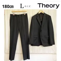 美品！theory 黒ストレッチパンツスーツ　40,32 180㎝　Lサイズ