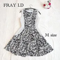 FRAY I.D フラワープリントコンビワンピ Aライン M 美品 日本製