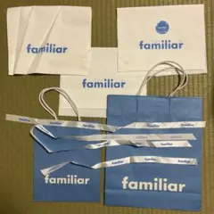 familiar ファミリア　ショッパー　紙袋　ギフトセット　リボン　ラッピング