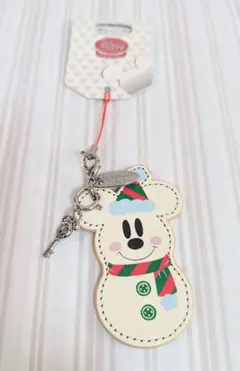 未使用タグ付き ディズニーリゾート 雪だるまミッキー ネームタグ