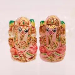 ローズクォーツ&水晶のガネーシャ様ミニセット No.G-RC37mini