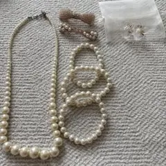 パールアクセサリーまとめ売り5点セット