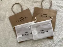 COACH ショップバッグと巾着セット
