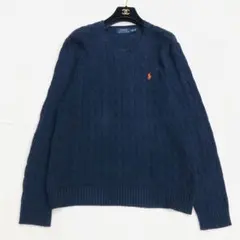 1530 Polo Ralph Laurenケーブルニット セーターネイビー　M