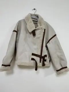 【MURUA】ショート丈　フェイクムートンコート　2way