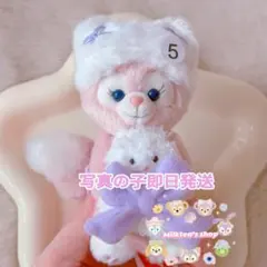 香港ディズニー　リーナベル　ぬいぐるみ　雪だるまカチューシャカスタム　マスコット