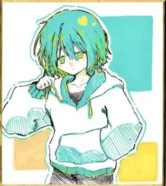 手描きイラスト色紙　オリジナル