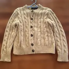 Ralph Lauren ベージュ ケーブルニットカーディガン
