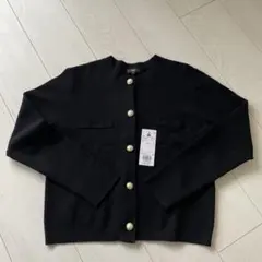 PLST レーヨンブレンドパールボタン カーディガン