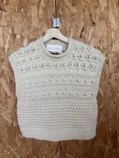 bulle de savon アイボリー ニットベスト