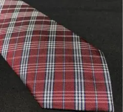 【新品】シルクネクタイMASSIMO BIONDI ギンガムチェックレッド系のサムネイル