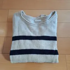 ボーダーニットセーター　GU 　M
