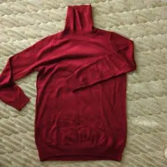 COMME CA ISM タートルネックセーター Lサイズ レッド