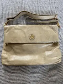 Tory Burch ベージュ レザー ショルダーバッグ