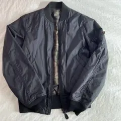 ALPHA MA-1 ブラック　カモフラ　リバーシブル