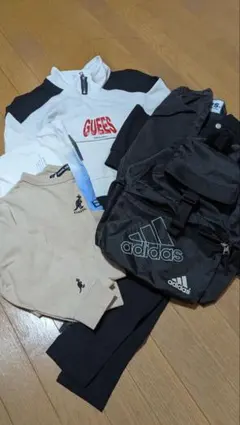GUESS KANGOL長袖Tシャツ adidasリュック 長ズボン 6点セット