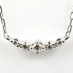 【新品仕上げ済】4℃ ホワイトゴールドダイヤモンドネックレス
