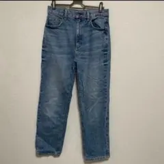 レディース ストレートデニムパンツ ブルー