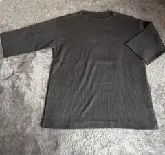 リブクルーネックt