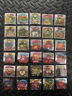 ロッテまねまねシール5枚セット当時物昭和レトロ ビックリマン系おまけ 