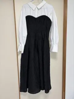 【Lily brown】シャツワンピース　ビスチェ風