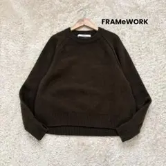 フレームワーク カシミヤ W/Ca クルーネック ショートプルオーバー ニット