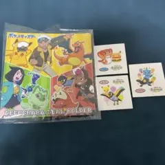 ポケモン デコキャラ シールホルダー ポケモンパン　おまけシール3枚　未使用☆