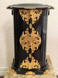 厨子 内金箔 黒厨子 仏具 天然木 本漆器 骨董 時代物 - メルカリ