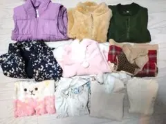 キッズ子供服 まとめ売り10点セット 女の子 秋冬 80～110cm