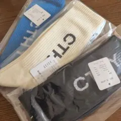 【新品】CTHY まとめ ロゴ入りソックス 3足セット