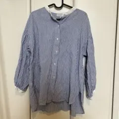 しまむら　SEASON REASON ストライプシャツ 綿