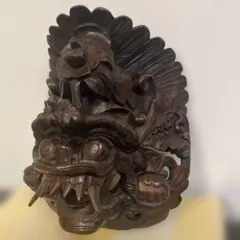 神面 木彫り バロン ガルーダ バリ島 壁掛け - メルカリ