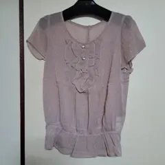 ピンク　フリル付き 半袖のサムネイル