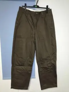 美品ユニクロU ワイドフィットチノ38DARKBROWN　サイズ76