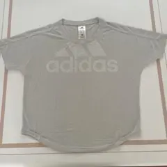adidas グレー ロゴ Tシャツ OT