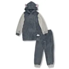 新品未使用 ルシファー 長袖パジャマ ボアフリース グレー Room wear