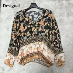 （185）Desigual ドルマンスリーブブラウス 長袖　総柄のサムネイル