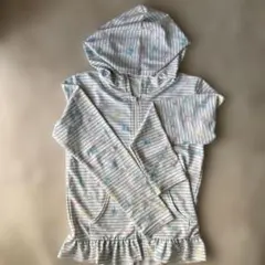 140cm フード付きラッシュガード ストライプ