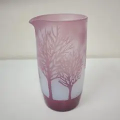 木のデザイン ガラスカップ