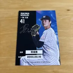 千葉ロッテマリーンズ 一條力真 選手 カード